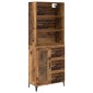 vidaXL Highboard Παλιό Ξύλο 69,5 x 34 x 180 εκ. Επεξεργασμένο Ξύλο