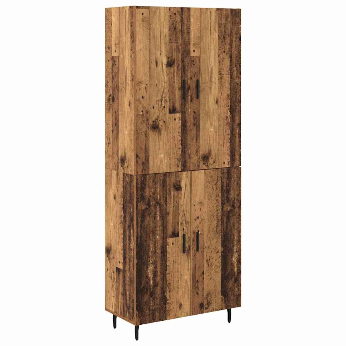 vidaXL Highboard 2 τμχ. Παλιό Ξύλο 69,5 x 34 x 180 εκ.