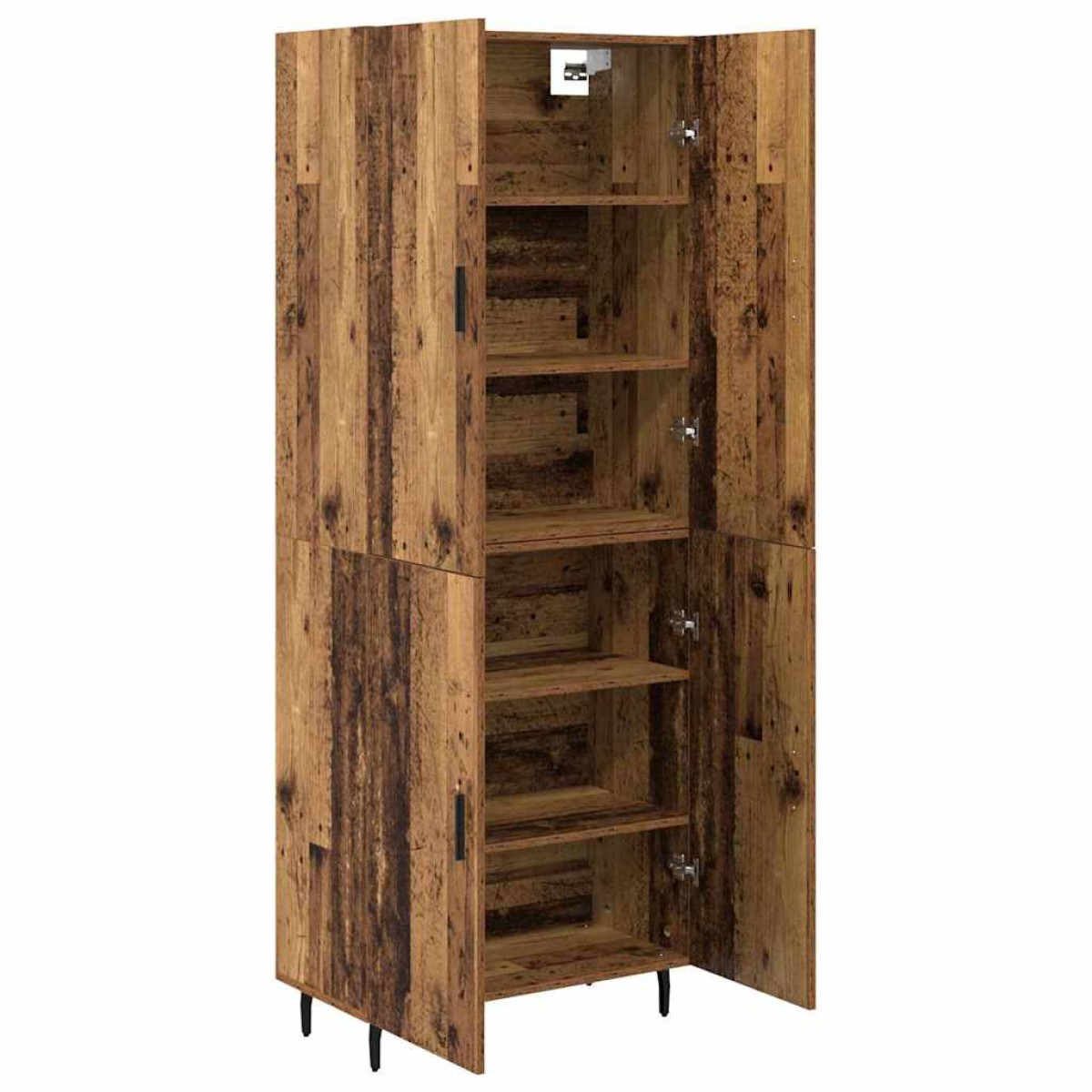 vidaXL Highboard 2 τμχ. Παλιό Ξύλο 69,5 x 34 x 180 εκ.