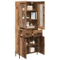 vidaXL Highboard Παλιό Ξύλο 69,5 x 34 x 180 εκ. Επεξεργασμένο Ξύλο
