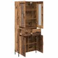 vidaXL Highboard Παλιό Ξύλο 69,5 x 34 x 180 εκ. Επεξεργασμένο Ξύλο