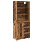 vidaXL Highboard 2 τμχ. Παλιό ξύλο 69,5 x 34 x 180 εκ.