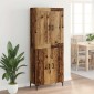 vidaXL Highboard 2 τμχ. Παλιό Ξύλο 69,5 x 34 x 180 εκ.