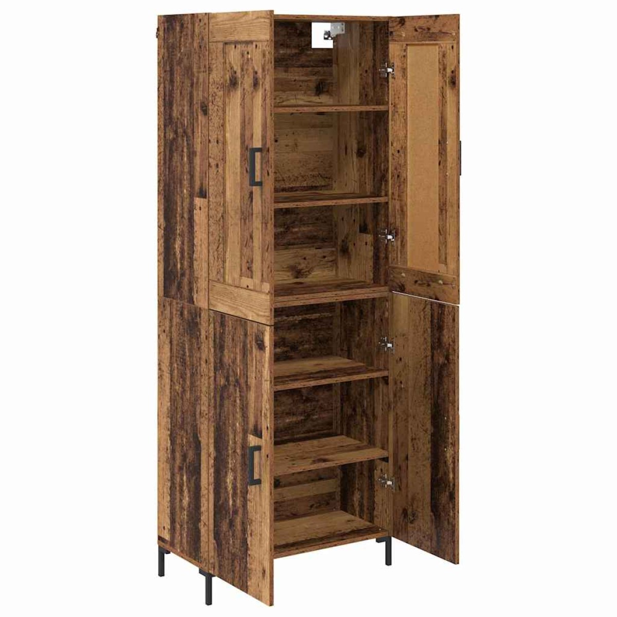 vidaXL Highboard 2 τμχ. Παλιό Ξύλο 69,5 x 34 x 180 εκ.