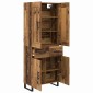 vidaXL Highboard 2 τμχ. Παλιό ξύλο 69,5 x 34 x 180 εκ.