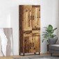 vidaXL Highboard 2 τμχ. Παλιό ξύλο 69,5 x 34 x 180 εκ.
