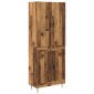 vidaXL Highboard 2 τμχ. Παλιό ξύλο 69,5 x 34 x 180 εκ.