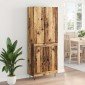 vidaXL Highboard 2 τμχ. Παλιό ξύλο 69,5 x 34 x 180 εκ.