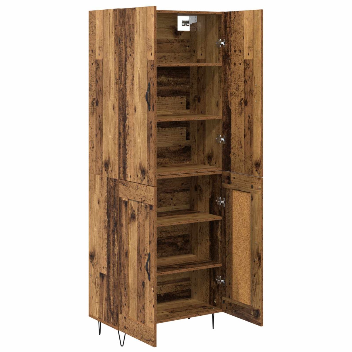 vidaXL Highboard 2 τμχ. Παλιό ξύλο 69,5 x 34 x 180 εκ.