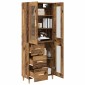 vidaXL Highboard Παλιό Ξύλο 69,5 x 34 x 180 εκ. Επεξεργασμένο Ξύλο