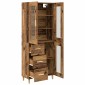 vidaXL Highboard Παλιό Ξύλο 69,5 x 34 x 180 εκ. Επεξεργασμένο Ξύλο