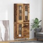 vidaXL Highboard Παλιό Ξύλο 69,5 x 34 x 180 εκ. Επεξεργασμένο Ξύλο