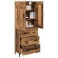 vidaXL Highboard 2 τμχ. Παλιό Ξύλο 69,5 x 34 x 180 εκ.