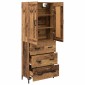vidaXL Highboard 2 τμχ. Παλιό Ξύλο 69,5 x 34 x 180 εκ.