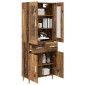 vidaXL Highboard Παλιό Ξύλο 69,5 x 34 x 180 εκ. Επεξεργασμένο Ξύλο