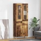 vidaXL Highboard Παλιό Ξύλο 69,5 x 34 x 180 εκ. Επεξεργασμένο Ξύλο