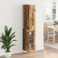 vidaXL Highboard 2 τμχ. Παλιό Ξύλο 34,5 x 34 x 180 εκ.
