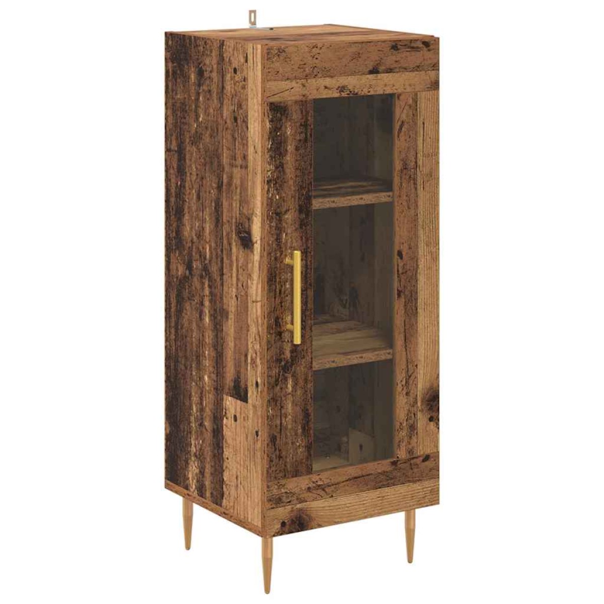 vidaXL Highboard 2 τμχ. Παλιό Ξύλο 34,5 x 34 x 180 εκ.