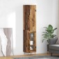 vidaXL Highboard 2 τμχ. Παλιό Ξύλο 34,5 x 34 x 180 εκ.