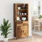 vidaXL Highboard 2 τμχ. Παλιό Ξύλο 69,5 x 32,5 x 180 εκ