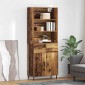 vidaXL Highboard 2 τμχ. Παλιό Ξύλο 69,5 x 32,5 x 180 εκ