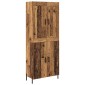 vidaXL Highboard 2 τμχ. Παλιό Ξύλο 69,5 x 34 x 180 εκ.