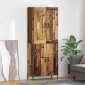 vidaXL Highboard 2 τμχ. Παλιό Ξύλο 69,5 x 34 x 180 εκ.