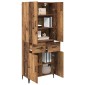 vidaXL Highboard Παλιό Ξύλο 69,5 x 34 x 180 εκ. Επεξεργασμένο Ξύλο