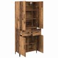 vidaXL Highboard Παλιό Ξύλο 69,5 x 34 x 180 εκ. Επεξεργασμένο Ξύλο