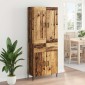 vidaXL Highboard 2 τμχ. Παλιό Ξύλο 69,5 x 34 x 180 εκ.