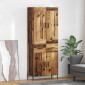 vidaXL Highboard 2 τμχ. Παλιό Ξύλο 69,5 x 34 x 180 εκ.
