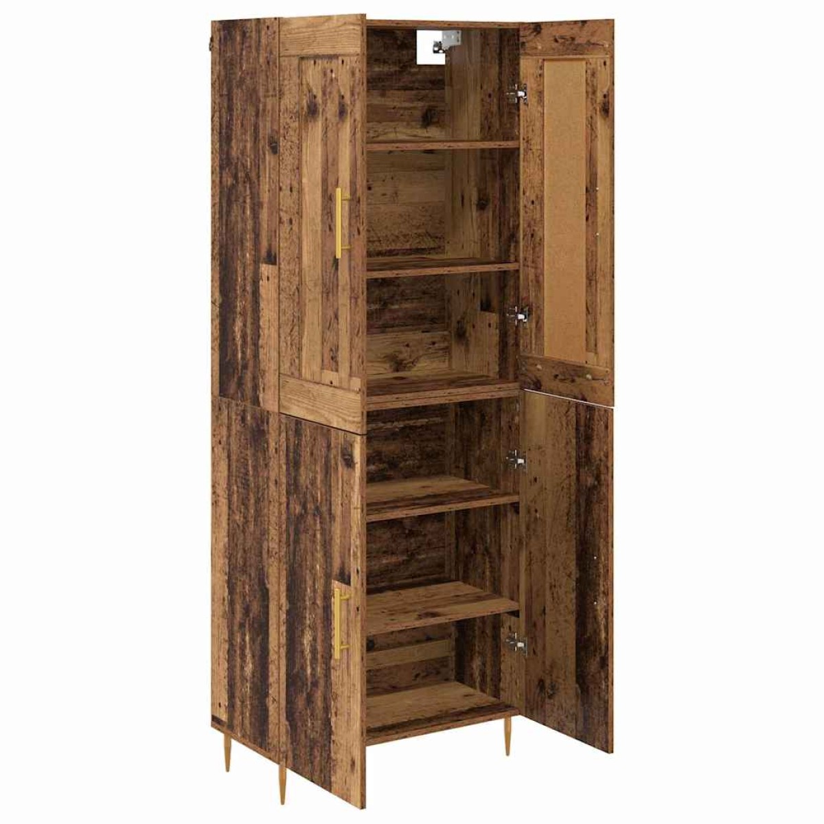 vidaXL Highboard Παλιό Ξύλο 69,5 x 34 x 180 εκ. Επεξεργασμένο Ξύλο