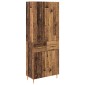 vidaXL Highboard Παλιό Ξύλο 69,5 x 34 x 180 εκ. Επεξεργασμένο Ξύλο
