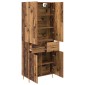 vidaXL Highboard Παλιό Ξύλο 69,5 x 34 x 180 εκ. Επεξεργασμένο Ξύλο