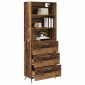 vidaXL Highboard Παλιό Ξύλο 69,5 x 34 x 180 εκ. Επεξεργασμένο Ξύλο