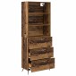 vidaXL Highboard Παλιό Ξύλο 69,5 x 34 x 180 εκ. Επεξεργασμένο Ξύλο