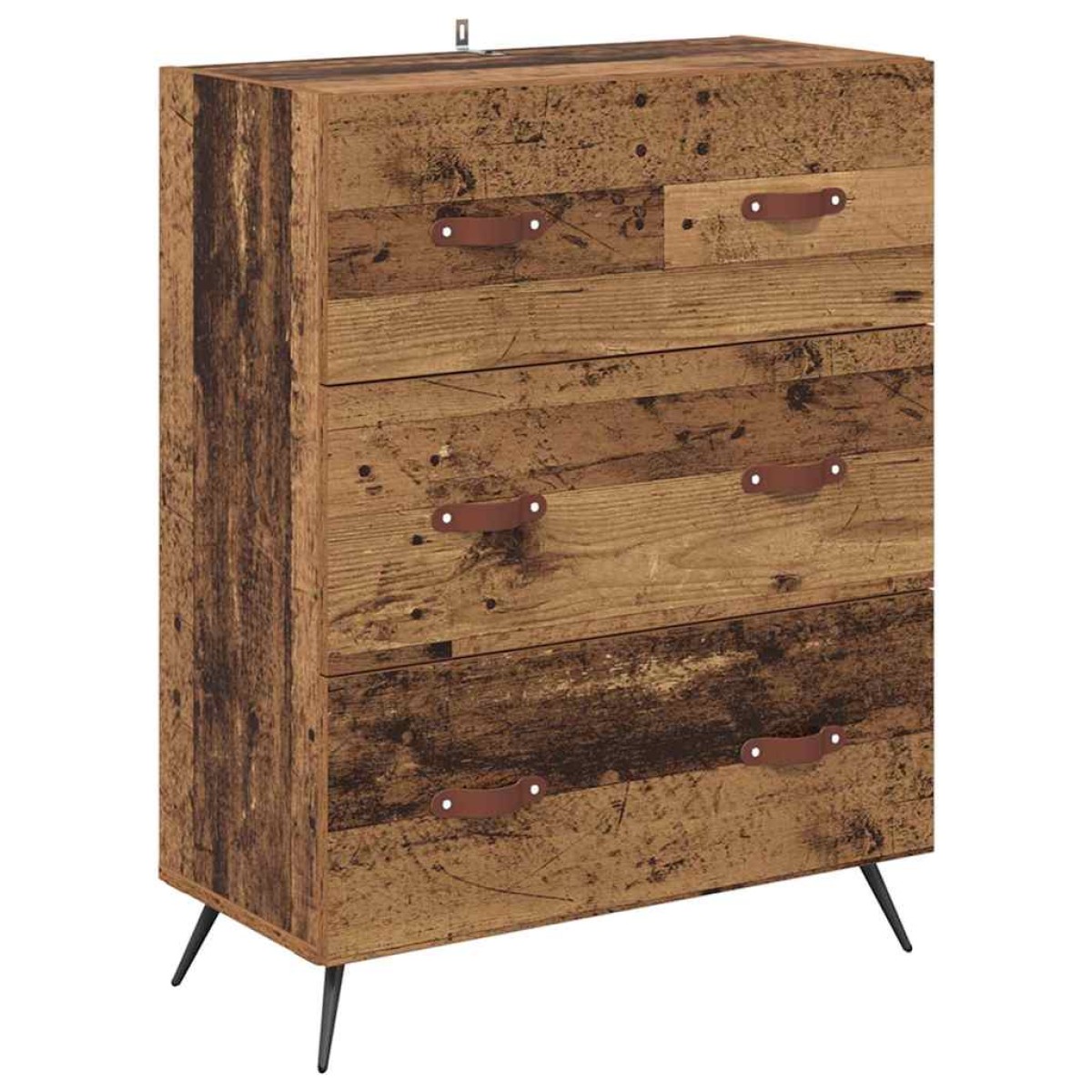vidaXL Highboard Παλιό Ξύλο 69,5 x 34 x 180 εκ. Επεξεργασμένο Ξύλο
