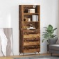 vidaXL Highboard Παλιό Ξύλο 69,5 x 34 x 180 εκ. Επεξεργασμένο Ξύλο