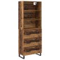 vidaXL Highboard 2 τμχ. Παλιό ξύλο 69,5 x 34 x 180 εκ.