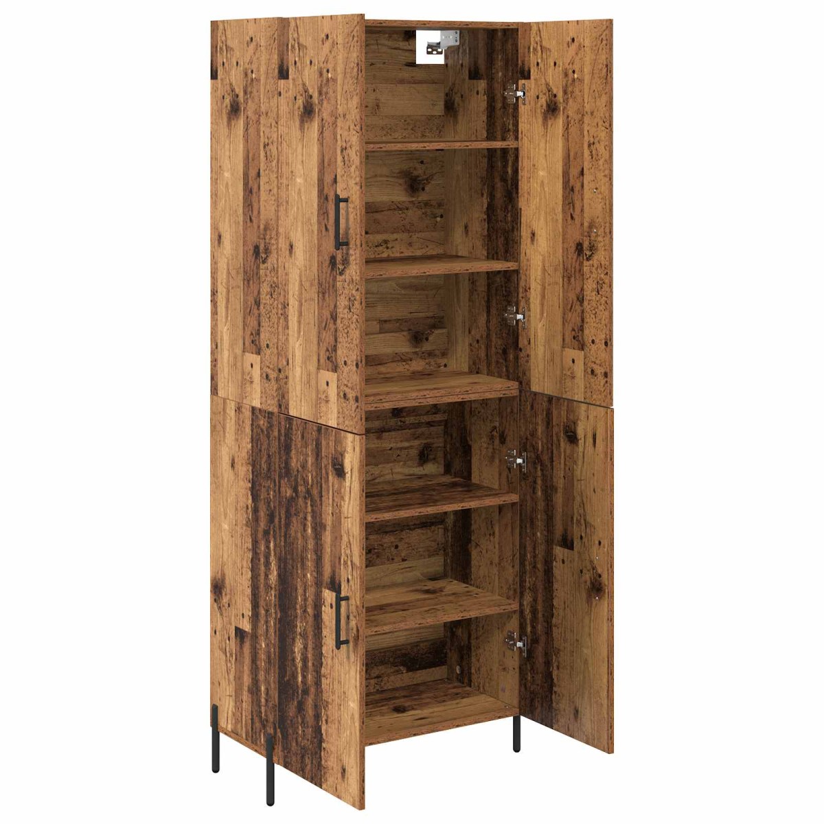 vidaXL Highboard Παλιό Ξύλο 69,5 x 34 x 180 εκ. Επεξεργασμένο Ξύλο