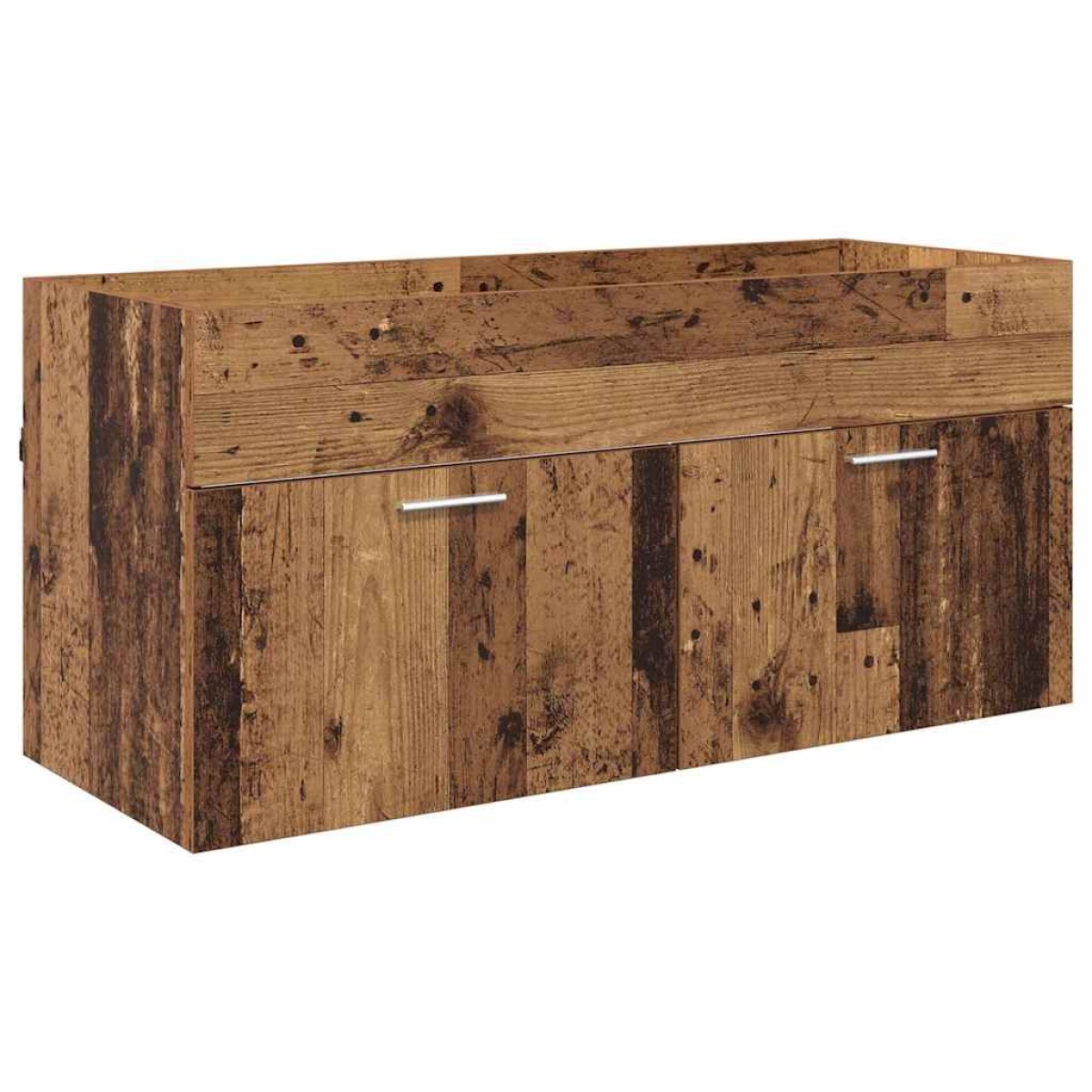 vidaXL Ντουλάπι Μπάνιου Παλιό ξύλο 100 x 38,5 x 46 cm