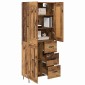 vidaXL Highboard Παλιό Ξύλο 69,5 x 34 x 180 εκ. Επεξεργασμένο Ξύλο