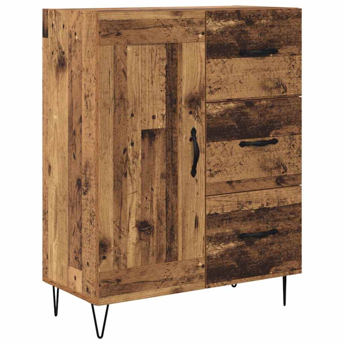 vidaXL Highboard Παλιό Ξύλο 69,5 x 34 x 180 εκ. Επεξεργασμένο Ξύλο