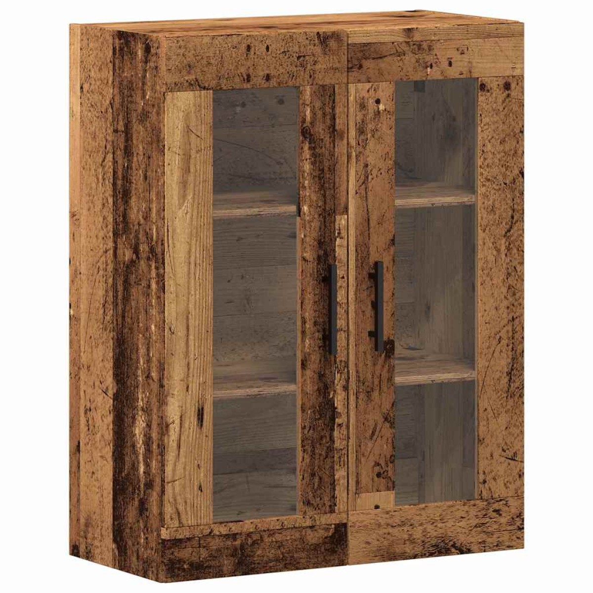 vidaXL Highboard 2 τμχ. Παλιό Ξύλο 69,5 x 34 x 180 εκ.