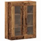 vidaXL Highboard 2 τμχ. Παλιό Ξύλο 69,5 x 34 x 180 εκ.