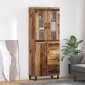 vidaXL Highboard 2 τμχ. Παλιό Ξύλο 69,5 x 34 x 180 εκ.