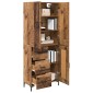 vidaXL Highboard Παλιό Ξύλο 69,5 x 34 x 180 εκ. Επεξεργασμένο Ξύλο