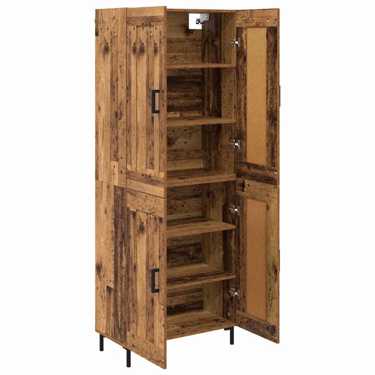 vidaXL Highboard 2 τμχ. Παλιό Ξύλο 69,5 x 34 x 180 εκ.