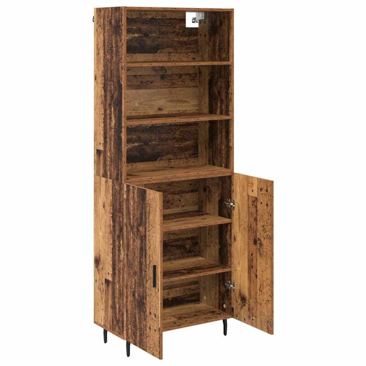 vidaXL Highboard 2 τμχ. Παλιό Ξύλο 69,5 x 32,5 x 180 εκ