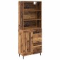 vidaXL Highboard 2 τμχ. Παλιό Ξύλο 69,5 x 32,5 x 180 εκ
